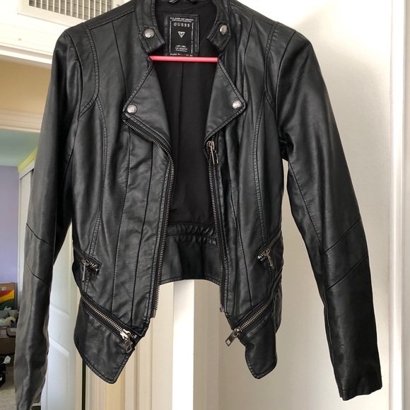 New Guess Vegan Leather Jacket - Picture 6 of 7